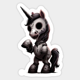 Spooky magical haunted unicorn Sticker